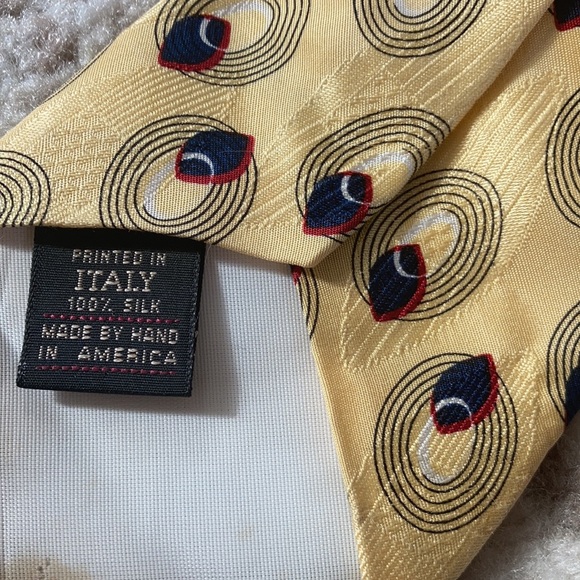 5/$25 Ferrell Reed for Mobley (local high end store) silk Art Deco look tie - Picture 6 of 6